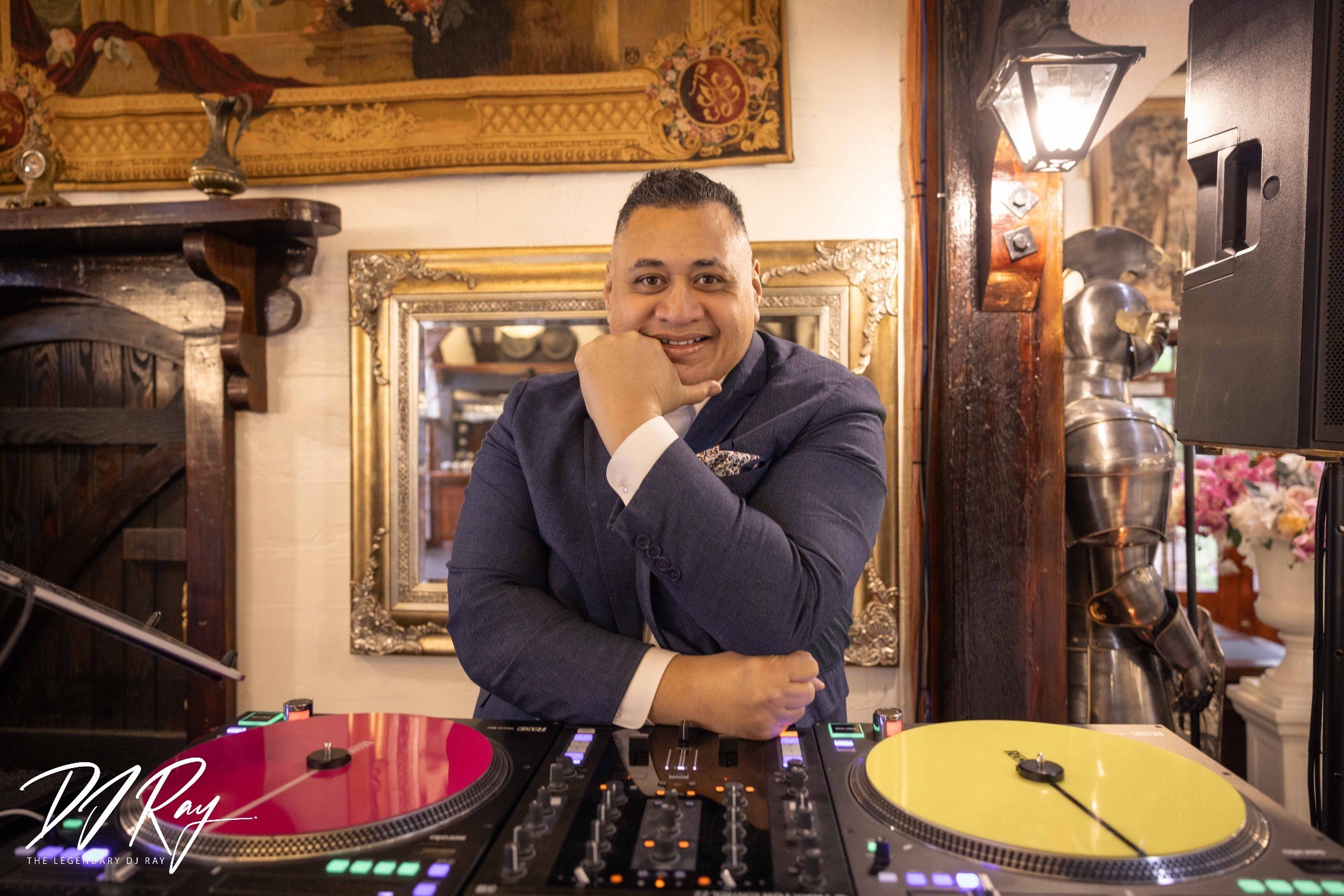 Legendary DJ Ray at the turntables