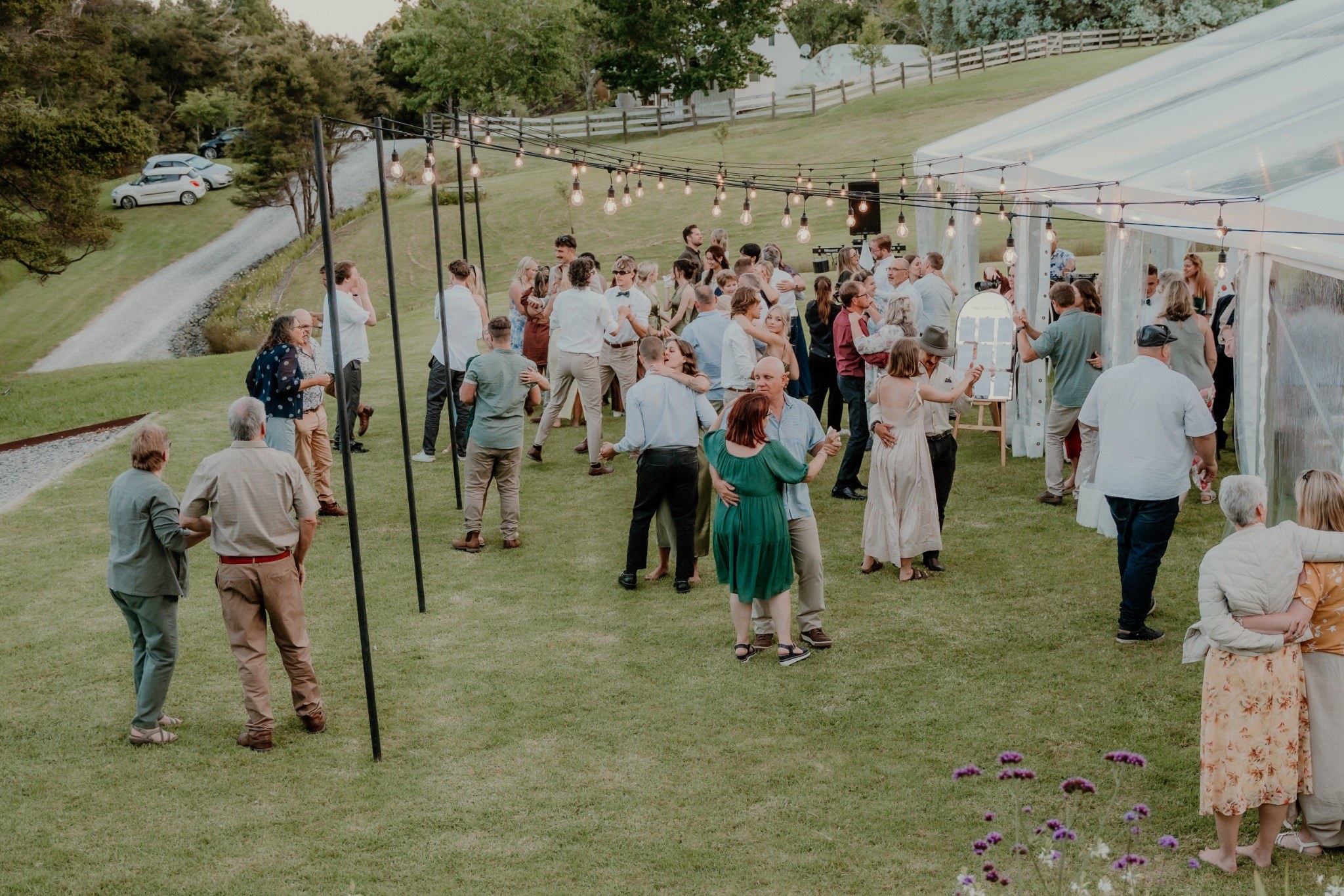 An outdoor wedding ceremony